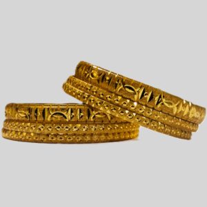 Traditional Gold-Plated Bangle Set – Full Shot