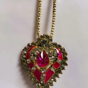 Rajasthani Gold-Plated Heart-Shaped Necklace – Metalwork Detail