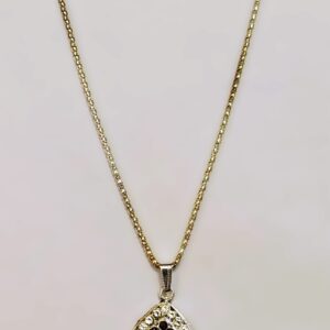 Traditional Indian Gold-Plated Teardrop Pendant Necklace – Full Shot