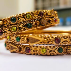 Traditional Gold-Plated Bangle Set – Full Shot