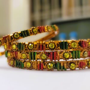 Traditional Gold-Plated Bangle Set – Full Shot