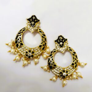 Rajasthani Gold-Plated Drop Earrings – Full Shot