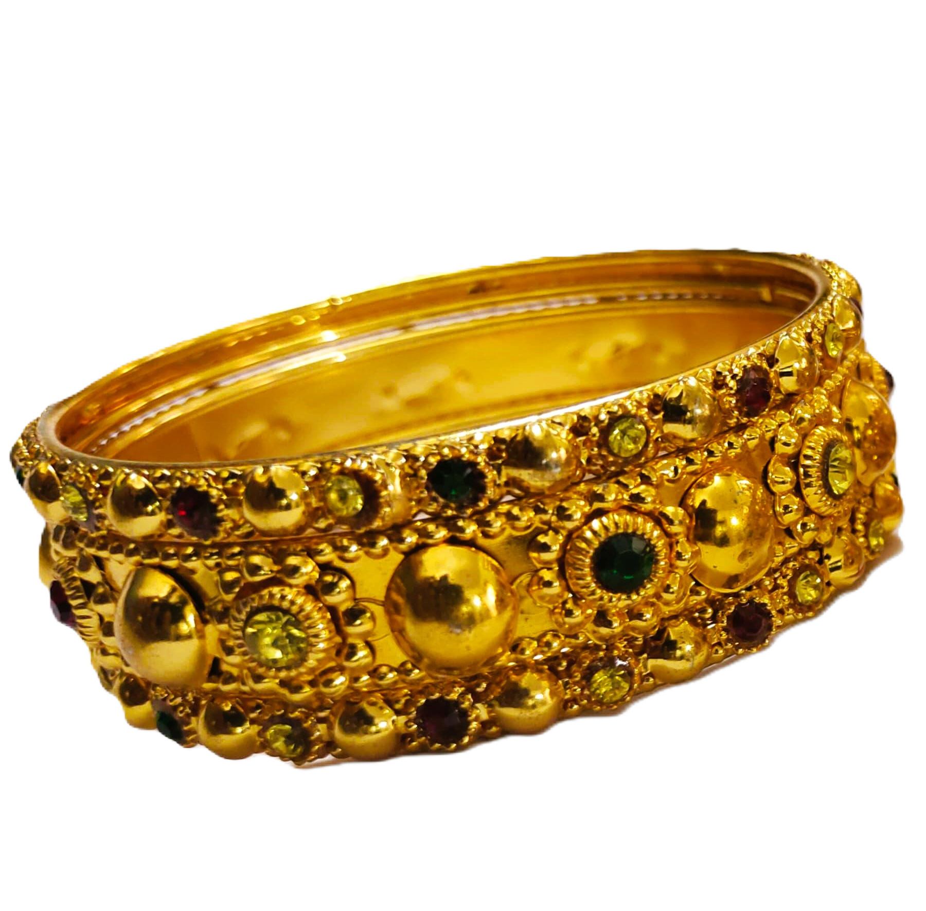 Rajasthani Kundan Bangles with Traditional Lac Design