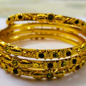 Rajwadi Regal Gold-Plated Bangle Set – Full Shot