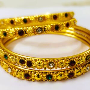 Anaka Traditional Gold-Plated Bangle Set – Full Shot